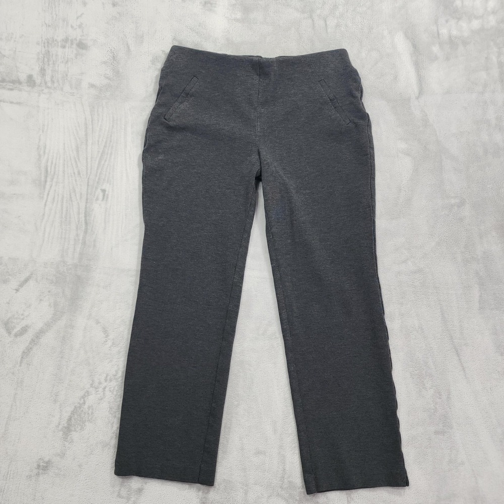 Chico's Pants Womens 1 SHORT 8/M‎ Black Fabulously Slimming Straight Stretch